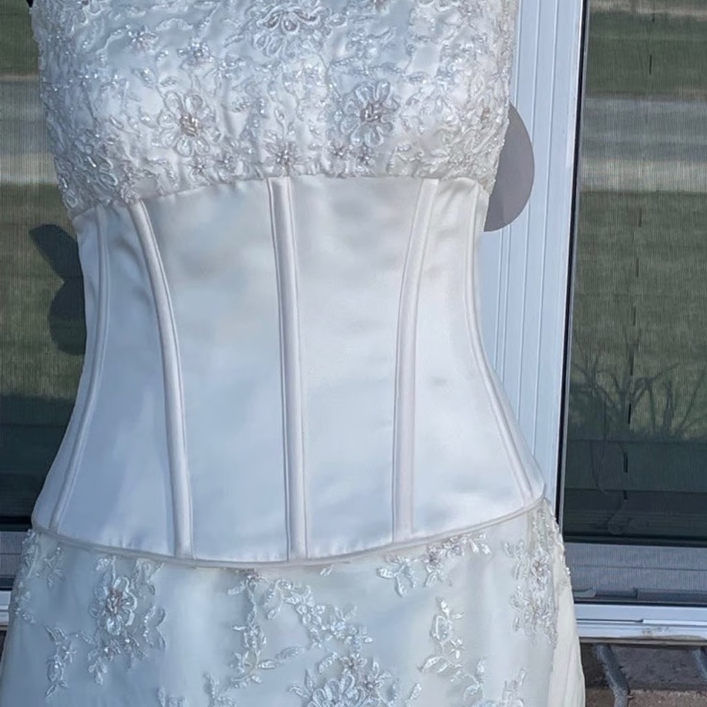 Oleg Cassini ivory Floral Wedding Dress